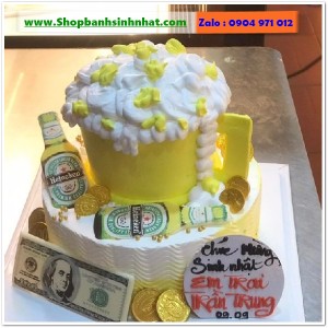 Bánh Sinh Nhật Hình Lon Bia Chai Rượu - LK69